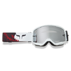Fox Main Kairos Goggles - Spark Mirror Silver Lens (White-Flo Red)