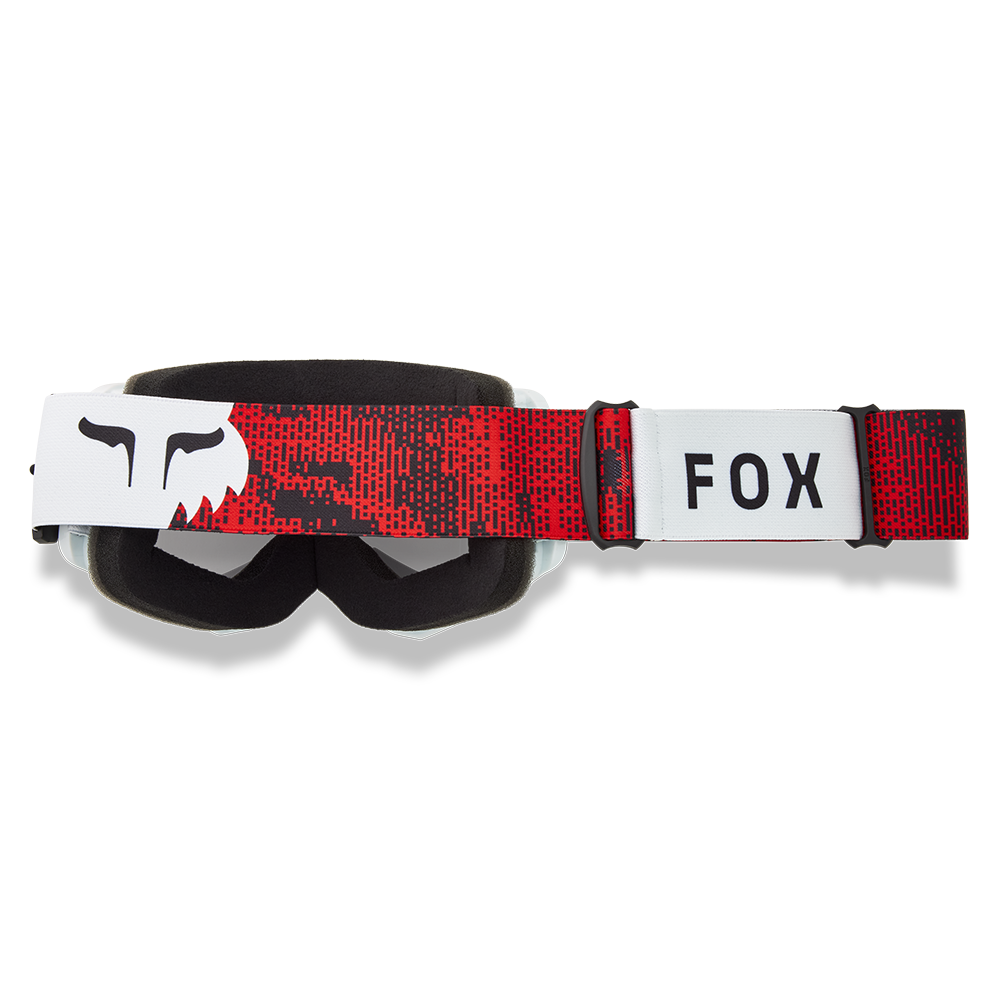 Fox Main Kairos Goggles - Spark Mirror Silver Lens (White-Flo Red)