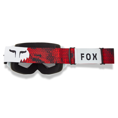 Fox Main Kairos Goggles - Spark Mirror Silver Lens (White-Flo Red)