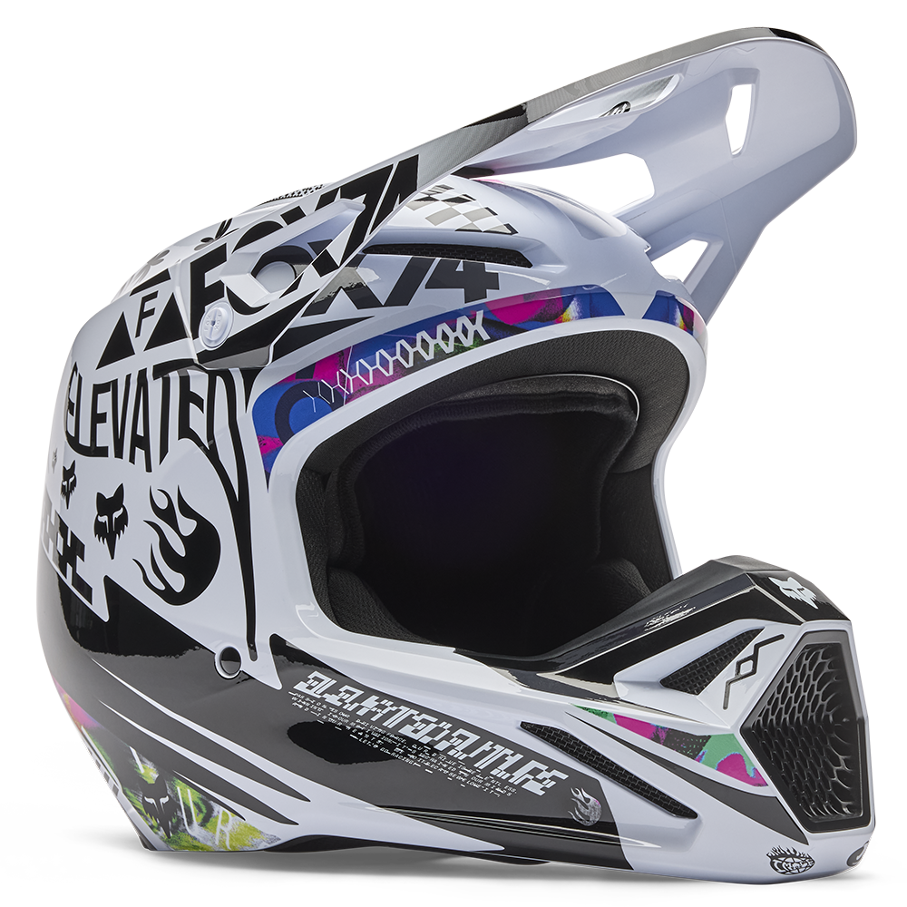 Fox V1 Cosmo Helmet - (White Black)