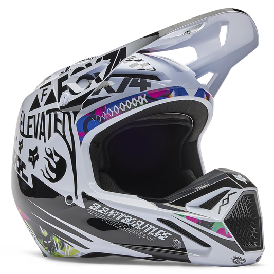 Fox V1 Cosmo Helmet - (White Black)