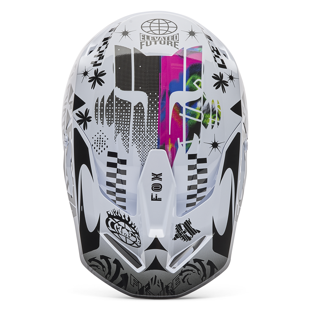 Fox V1 Cosmo Helmet - (White Black)