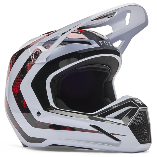 Fox V1 Kairos Helmet - (White Flo Red)