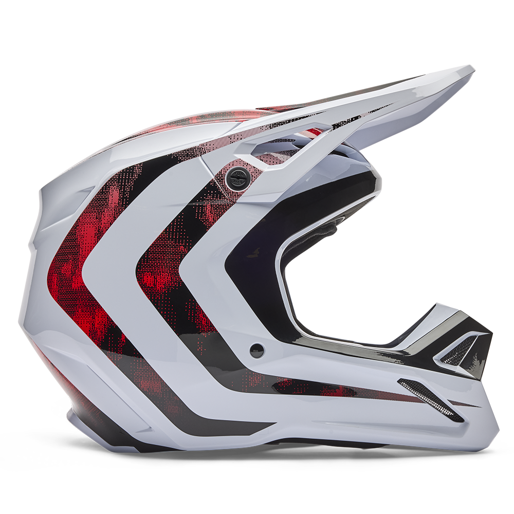 Fox V1 Kairos Helmet - (White Flo Red)
