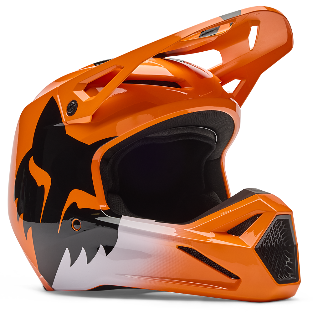 Fox V1 Shield Helmet - (Flo Orange)