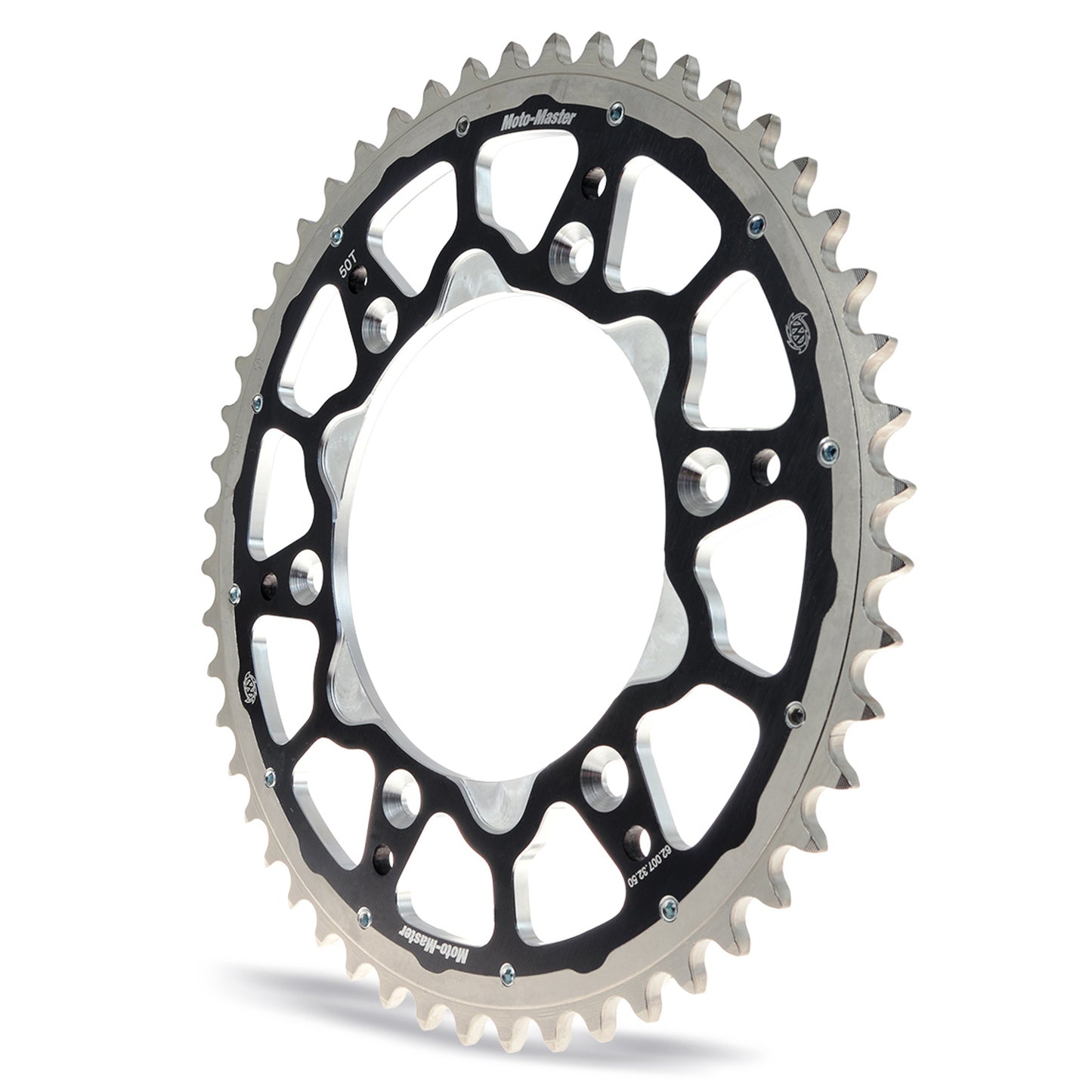 Moto-Master Fusion Dual Ring Rear Sprocket - 52T (Black/Silver)