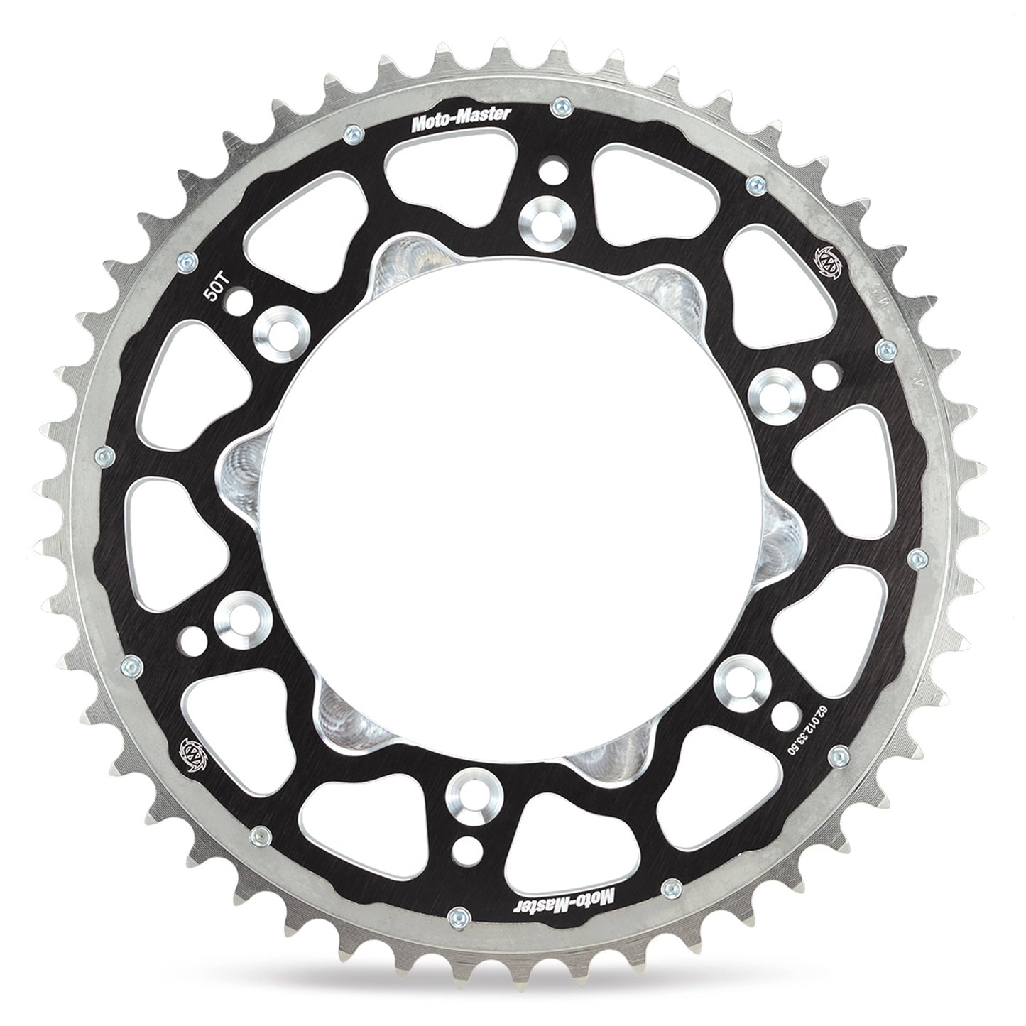 Moto-Master Fusion Dual Ring Rear Sprocket - 52T (Black/Silver)