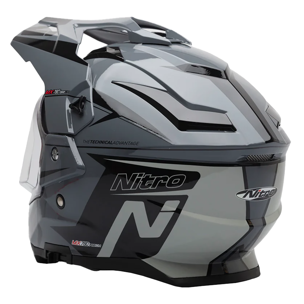 Nitro MX780 Podium Adventure Helmet (Black Gun Grey) Gloss