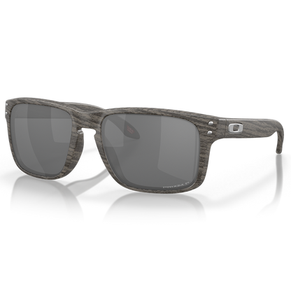 Oakley Holbrook Sunglasses - Prizm Black Polarized Lenses (Woodgrain Frame)