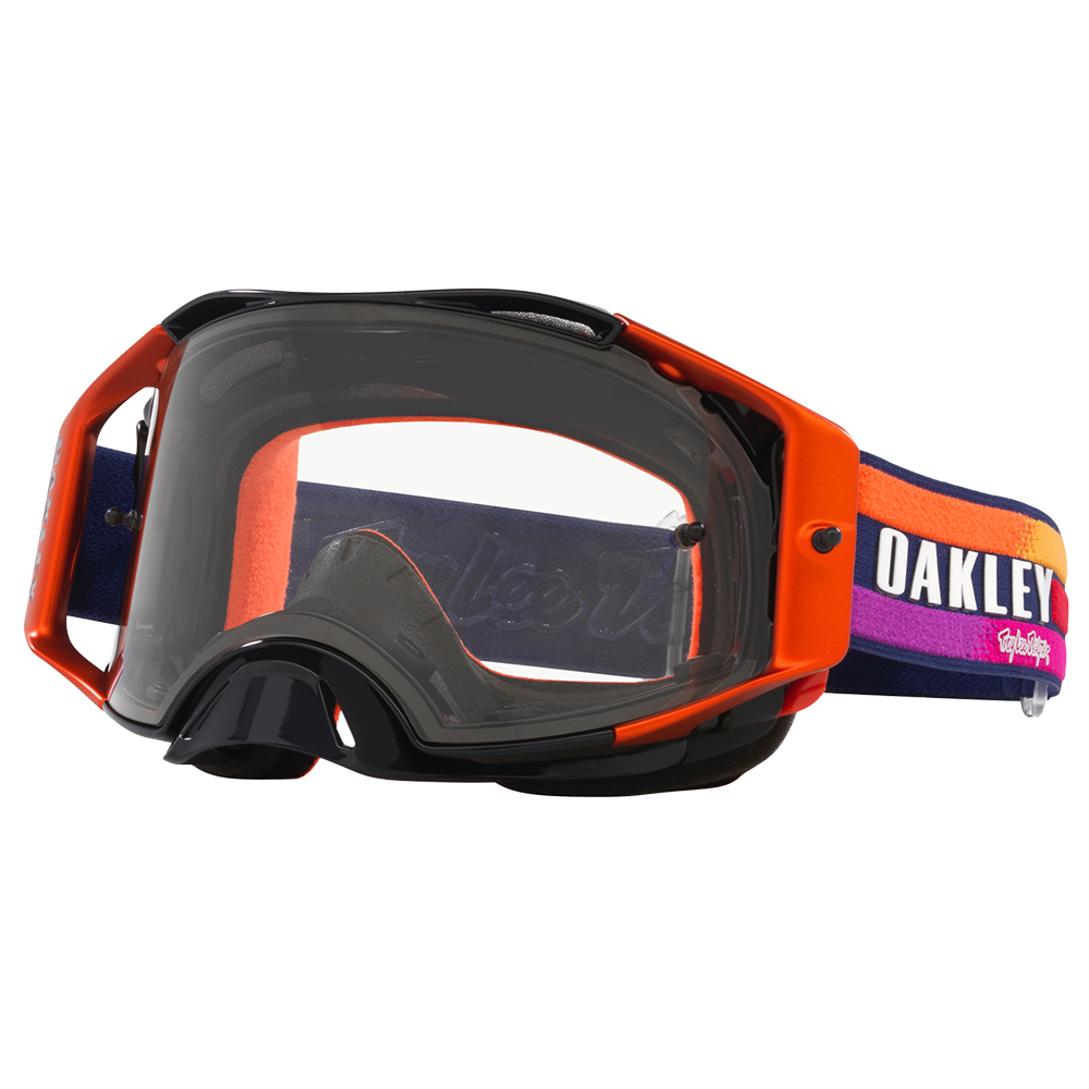 Oakley Airbrake Troy Lee Designs Goggles - Clear Lens (Navy Sunrise)