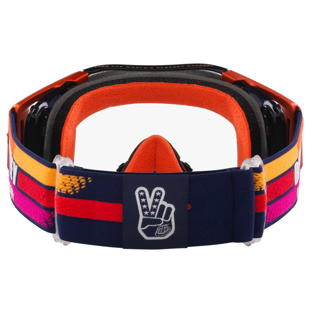 Oakley Airbrake Troy Lee Designs Goggles - Clear Lens (Navy Sunrise)