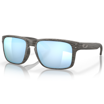 Oakley Holbrook Sunglasses - Prizm Deep Water Polarized Lenses (Woodgrain Frame)