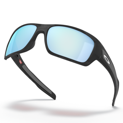 Oakley Turbine Sunglasses - Prizm Deep Water Blue Polarized Lenses (Matt Black Camo Frame)