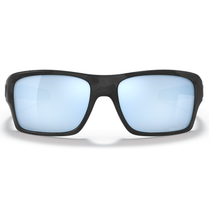 Oakley Turbine Sunglasses - Prizm Deep Water Blue Polarized Lenses (Matt Black Camo Frame)