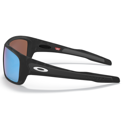 Oakley Turbine Sunglasses - Prizm Deep Water Blue Polarized Lenses (Matt Black Camo Frame)