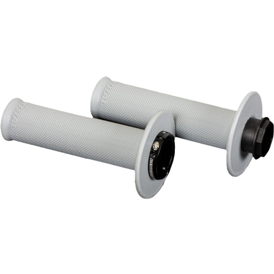 Renthal Lock-On Diamond MX Grips - Soft Compound (Light Grey)