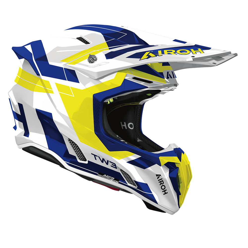 Airoh Twist 3 Dynasty Helmet (Blue Yellow Gloss)