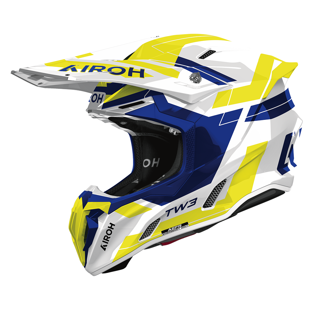 Airoh Twist 3 Dynasty Helmet (Blue Yellow Gloss)