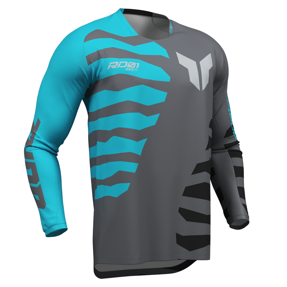 Thor Launchmode Shredder Jersey (Charcoal Aqua)