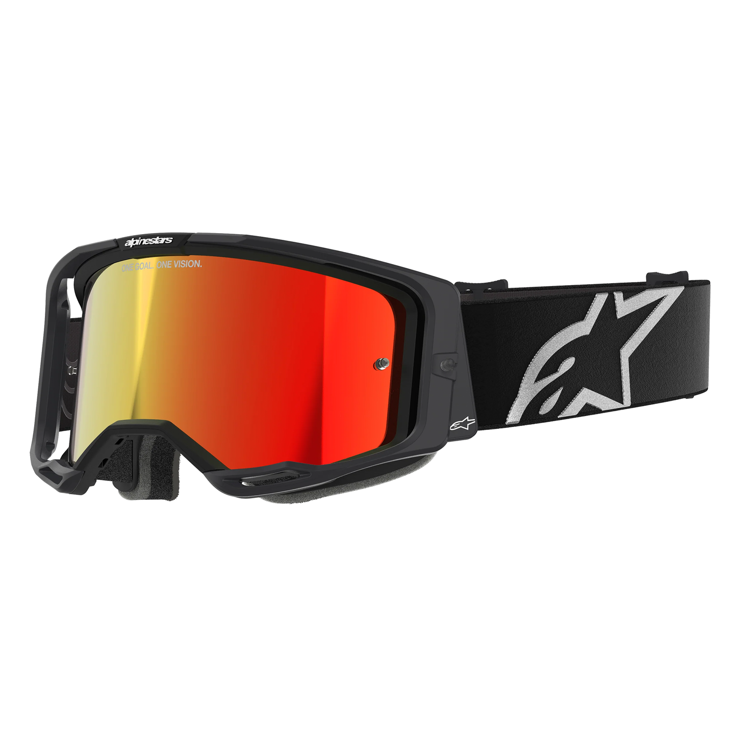 Alpinestars Vision 8 Goggles - Black (Mirror Red Lens)