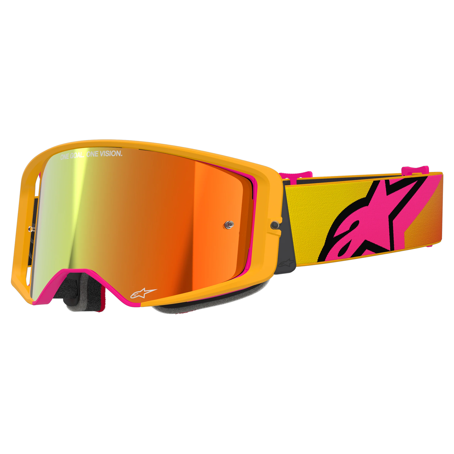 Alpinestars Supertech Corp Goggles Absolute Vision - Fluo Yellow (Mirror Red Lens)