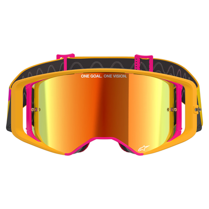 Alpinestars Supertech Corp Goggles Absolute Vision - Fluo Yellow (Mirror Red Lens)