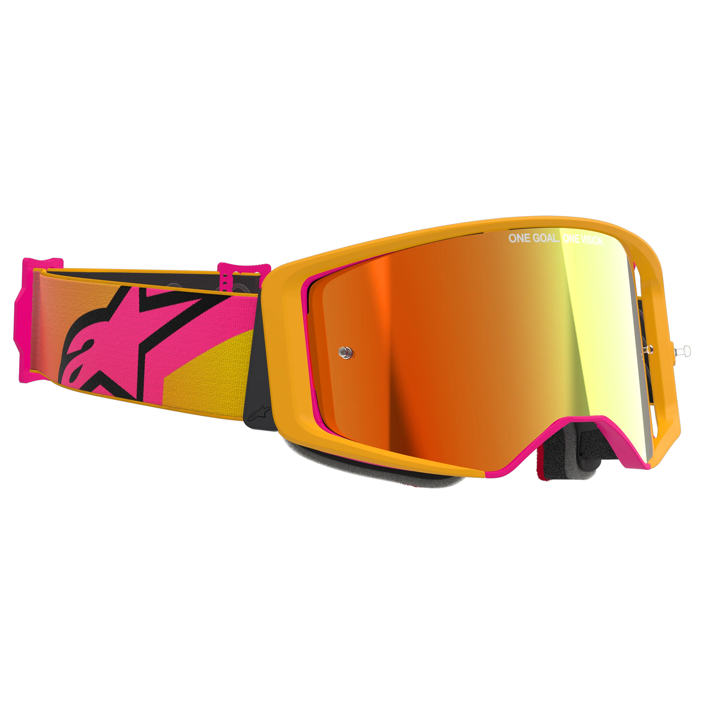 Alpinestars Supertech Corp Goggles Absolute Vision - Fluo Yellow (Mirror Red Lens)