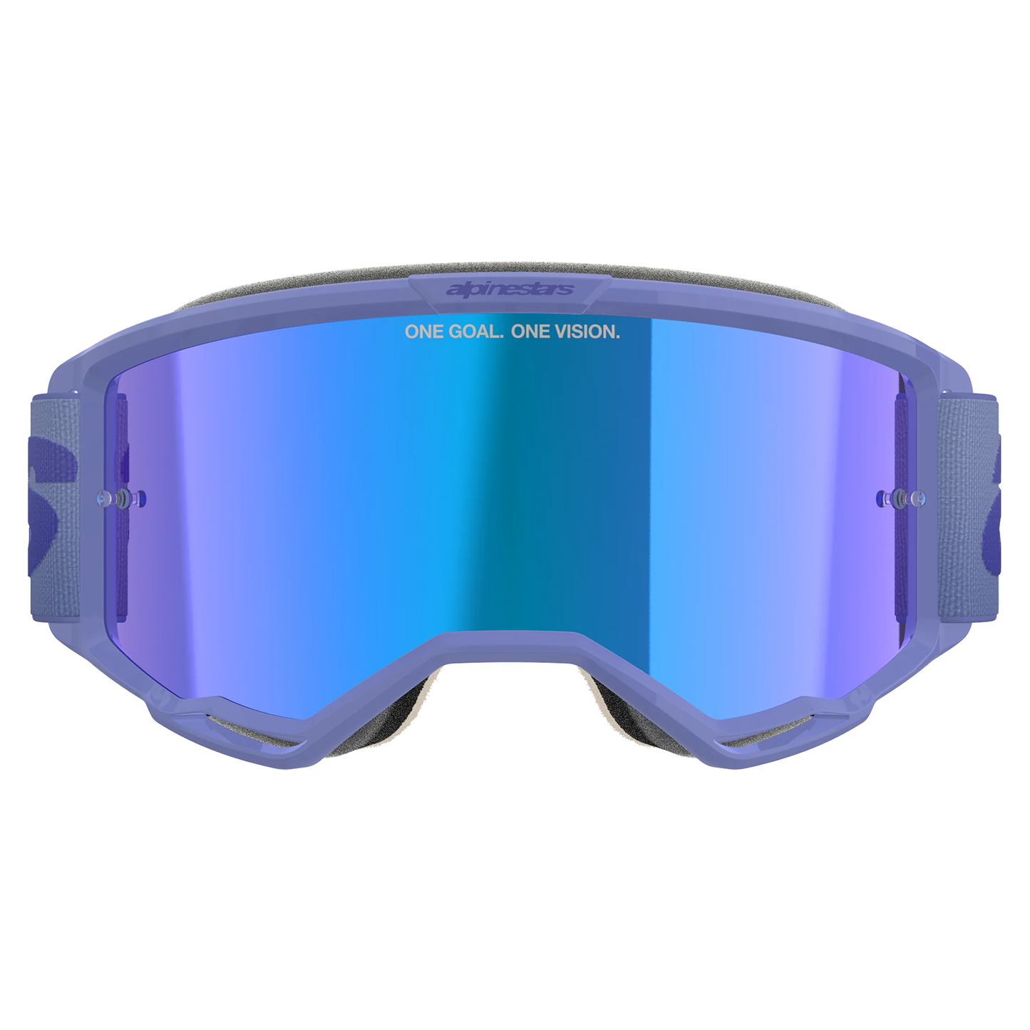 Alpinestars Vision 5 Wordmark Goggles - Purple (Mirror Blue Lens)