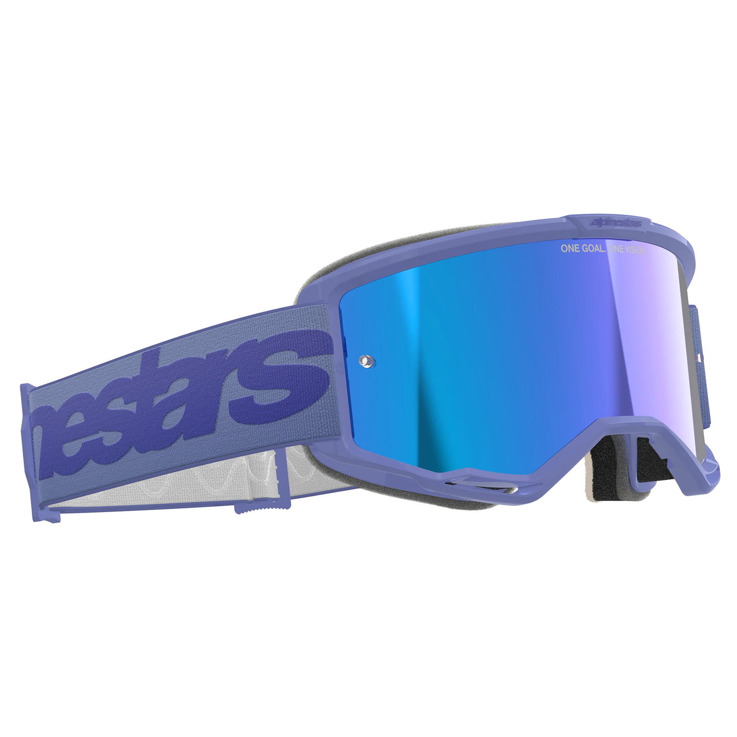 Alpinestars Vision 5 Wordmark Goggles - Purple (Mirror Blue Lens)