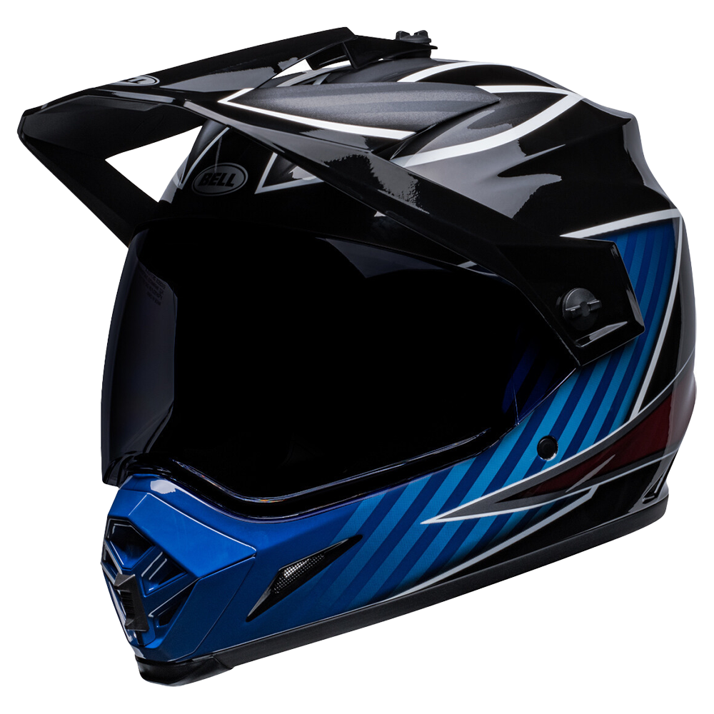 Bell MX-9 Adventure MIPS Helmet (Gloss Dalton Black Blue) Clear Visor