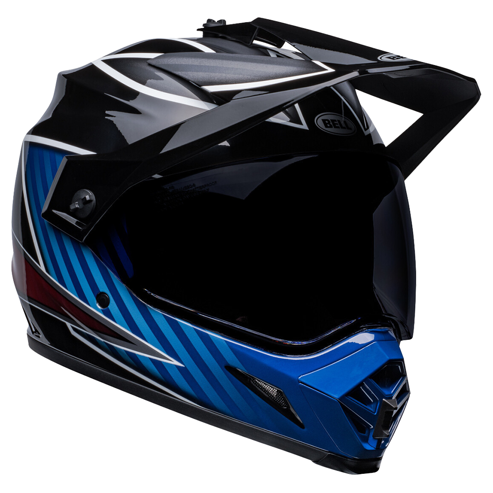 Bell MX-9 Adventure MIPS Helmet (Gloss Dalton Black Blue) Clear Visor