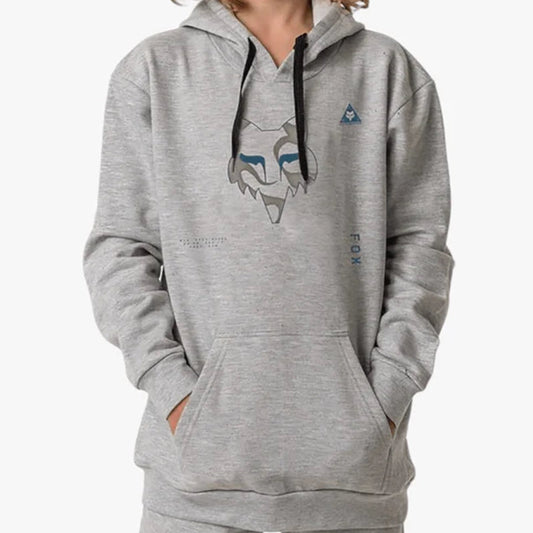 Fox Boys Withered Pullover Hoodie (Grey/Melange)