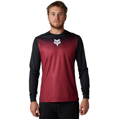 Fox Ranger Keel LS MTB Jersey (Bordeaux)