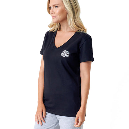 Fox Women's Explorer Floral V-Neck Tee (Black)