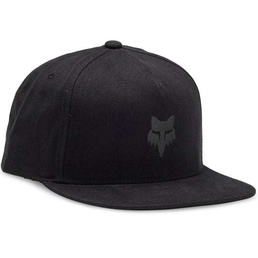 Fox Head Snapback Cap (Black/Charcoal)