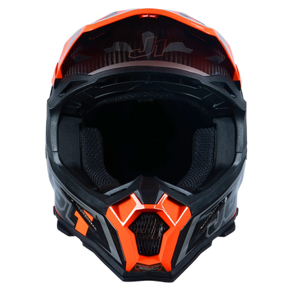 Just 1 J22 Frontier Carbon Helmet (Fluo Orange) includes Just 1 Nerve Goggles