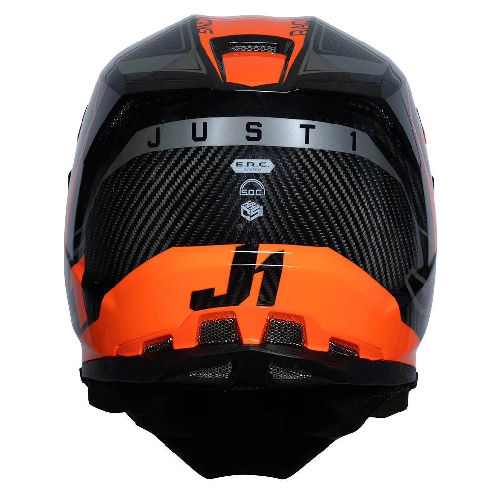 Just 1 J22 Frontier Carbon Helmet (Fluo Orange) includes Just 1 Nerve Goggles