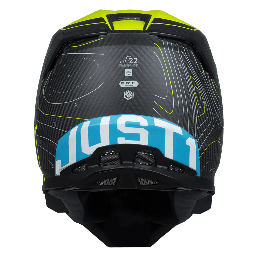 Just 1 J22 Frontier Carbon Helmet (Fluo Yellow Blue) includes Just 1 Nerve Goggles