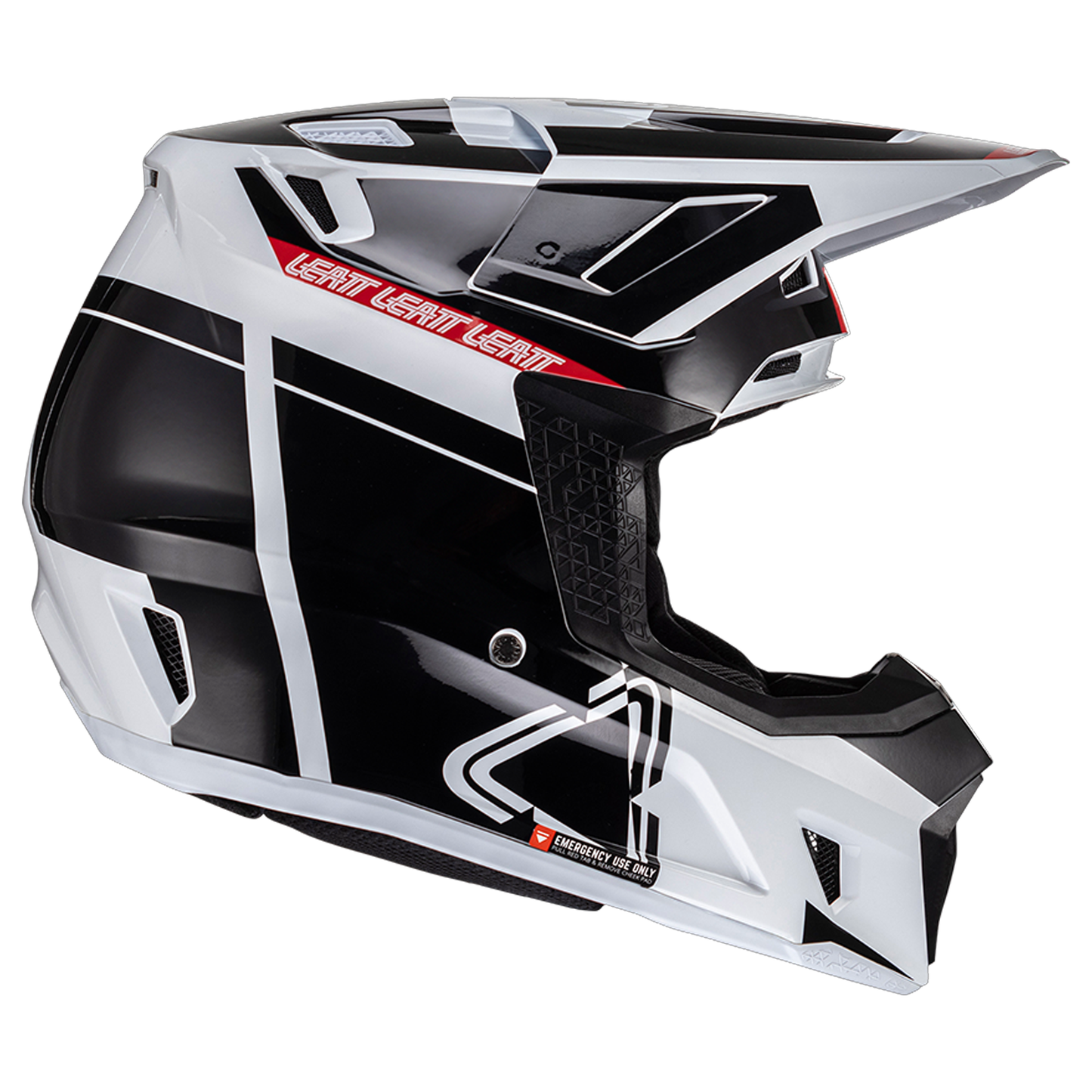 Leatt Moto 7.5 V24 Helmet and 4.5 Goggles (Black/White)