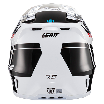 Leatt Moto 7.5 V24 Helmet and 4.5 Goggles (Black/White)