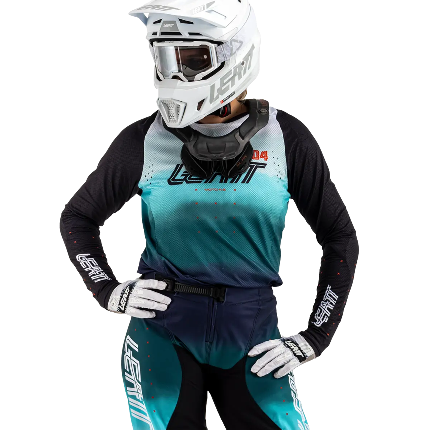 Leatt Women's Moto 4.5 Combo (Marine)