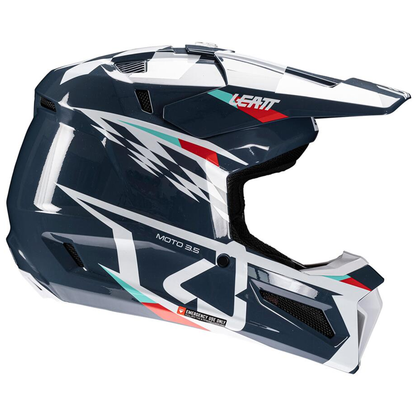 Leatt Moto 3.5 Helmet and 4.5 Goggles (Blue)