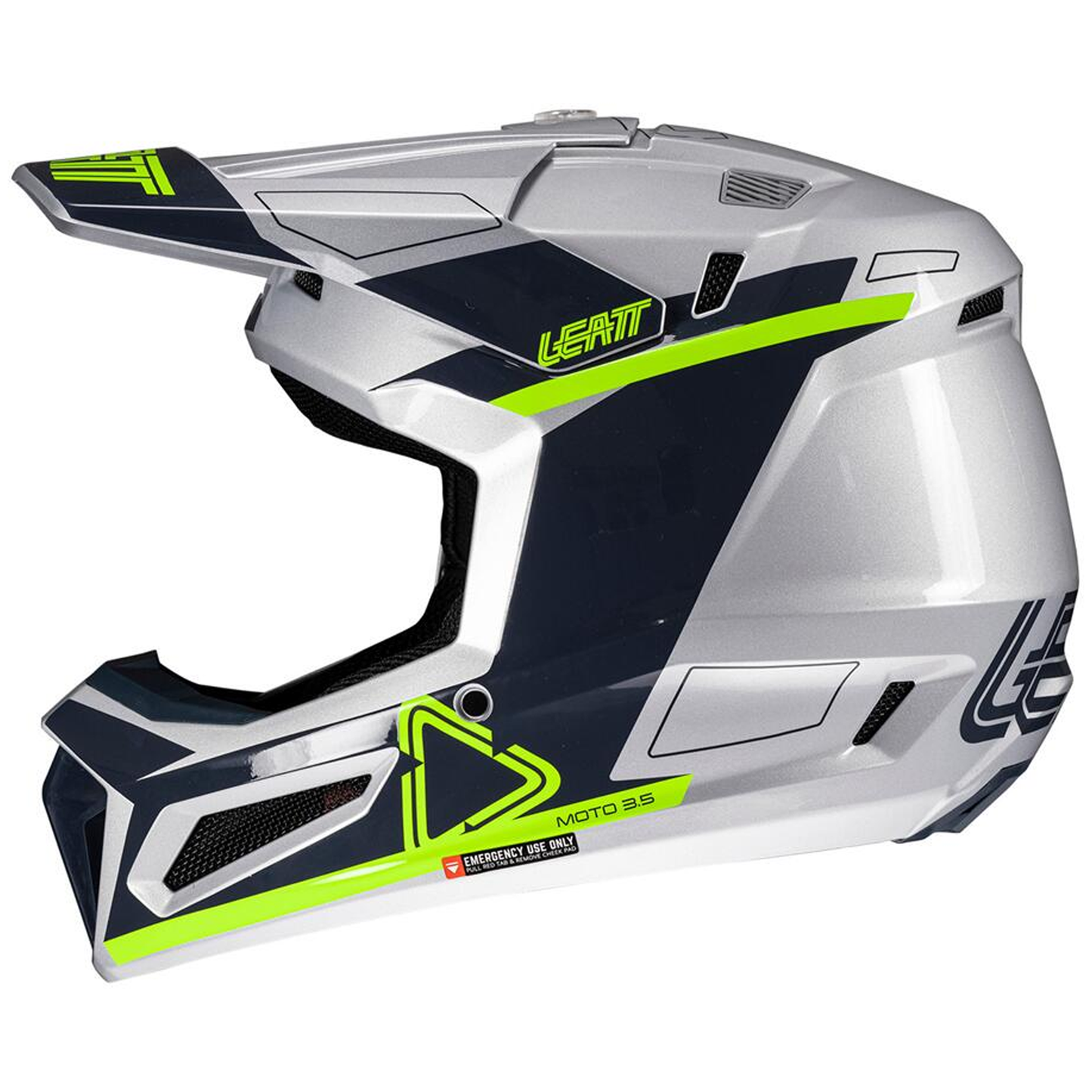 Leatt Moto 3.5 Helmet and 4.5 Goggles (Steel)