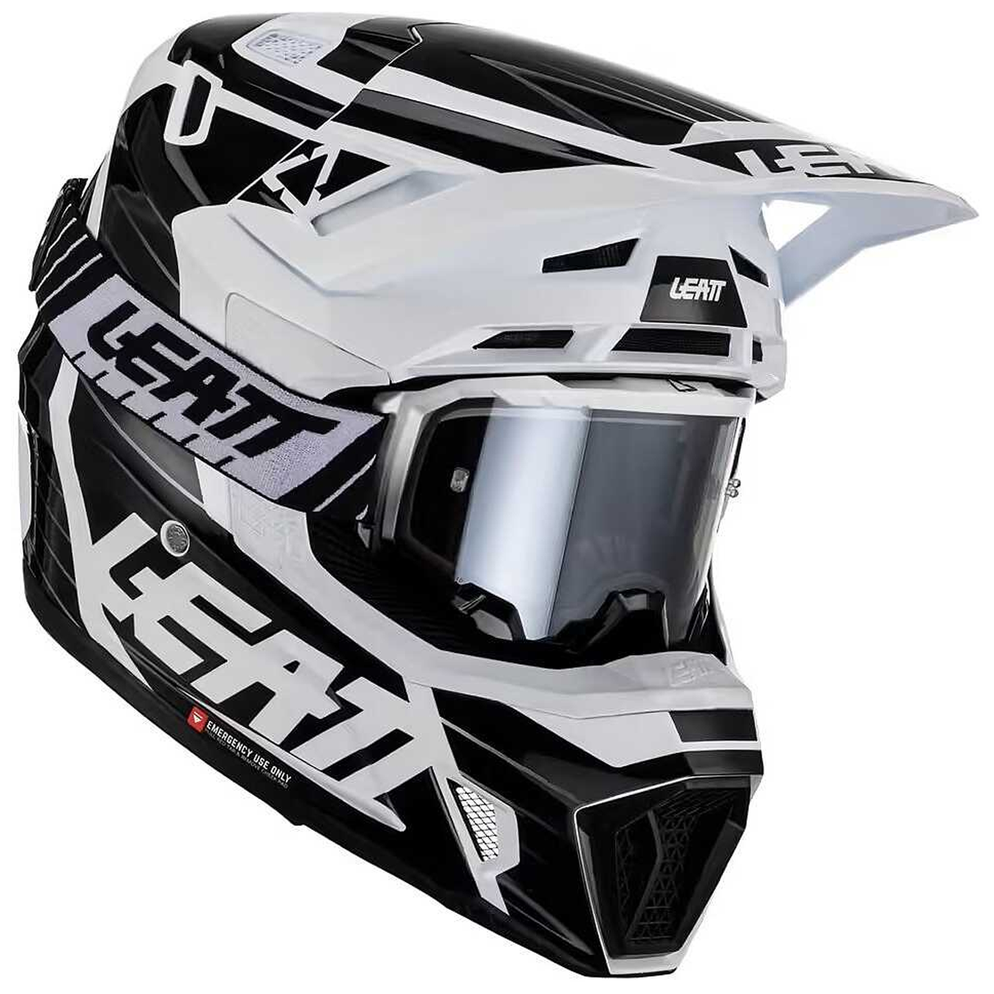 Leatt Moto 7.5 Helmet and 4.5 Goggles (White Gloss)