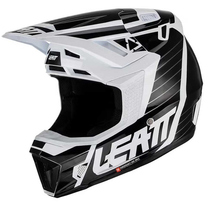 Leatt Moto 7.5 Helmet and 4.5 Goggles (White Gloss)