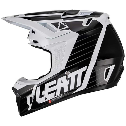 Leatt Moto 7.5 Helmet and 4.5 Goggles (White Gloss)