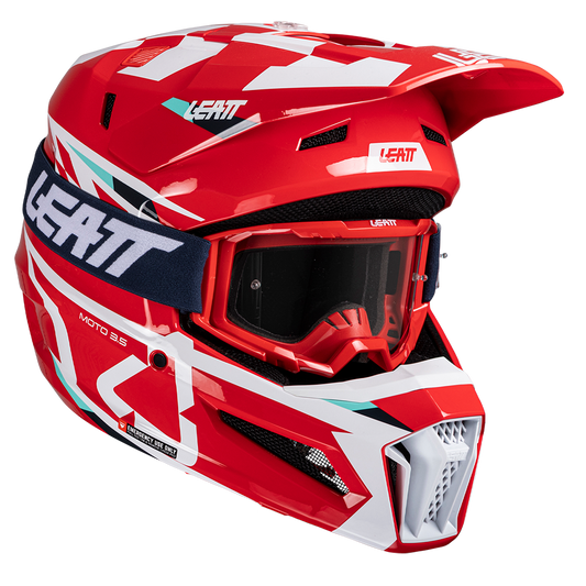 Leatt Moto 3.5 Helmet and 3.5 Goggles (Red)