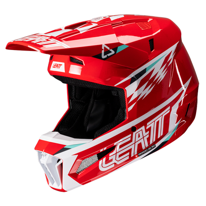 Leatt Moto 3.5 Helmet and 3.5 Goggles (Red)