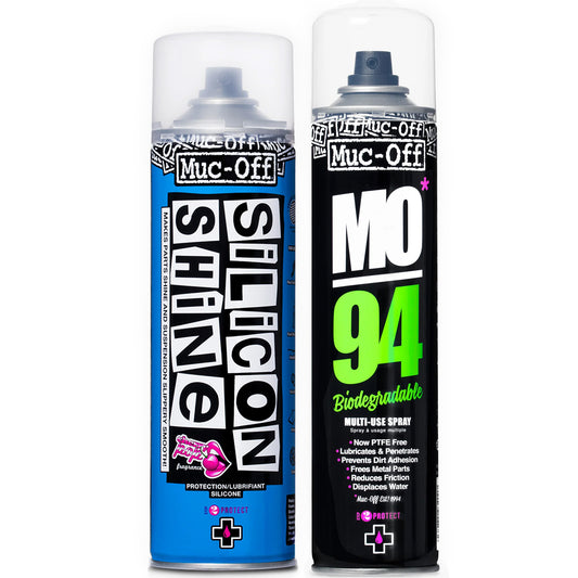 *Combo Pack* Muc-Off Silicon Shine (500ml) + MO-94 Multi-Use Spray (400ml)