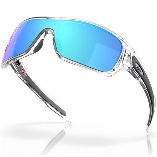 Oakley Turbine Rotor Sunglasses - Prizm Sapphire Lenses (Polished Clear Frame)